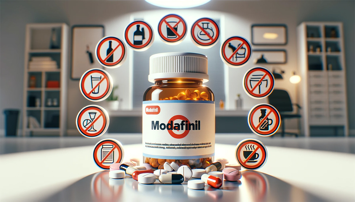 what can you not take or mix with modafinil